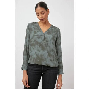 Rails Hillary Slate tie dye blouse